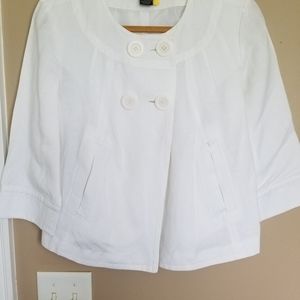 White linen jacket- larry Levine